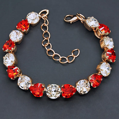Браслет "Tieši Tev II (Siam)" с кристаллами Swarovski™